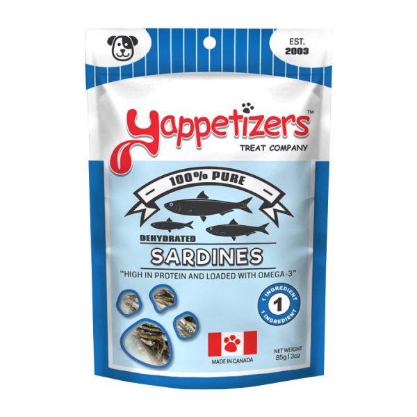 Yappetizers Dehydrated - Sardines 85g For Sale