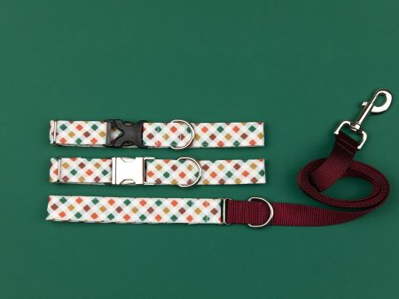 Walk In the Bark Red, Green, Gold Plaid Collar on Sale