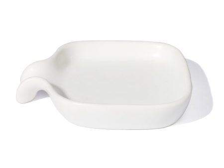 White Drip Ceramic Dish Online now