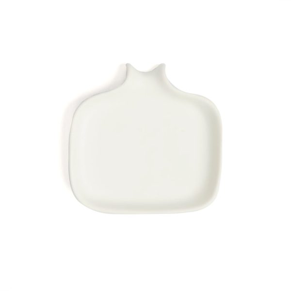 White Drip Ceramic Dish Online now