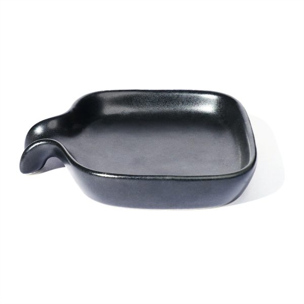 Black Drip Ceramic Dish For Sale