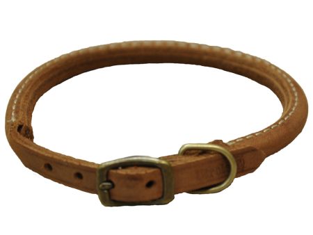 Rustic Leather Round Collar - Brown Online Hot Sale