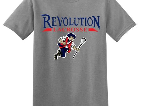 Revolution Lax Cotton Tee g500- Grey or Navy Online now