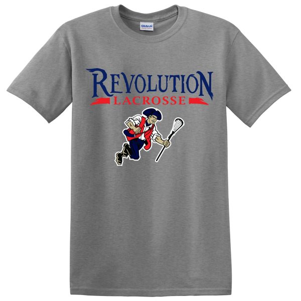 Revolution Lax Cotton Tee g500- Grey or Navy Online now