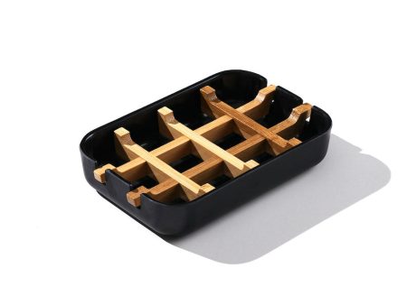 Black & Bamboo Soap Dish Online Sale