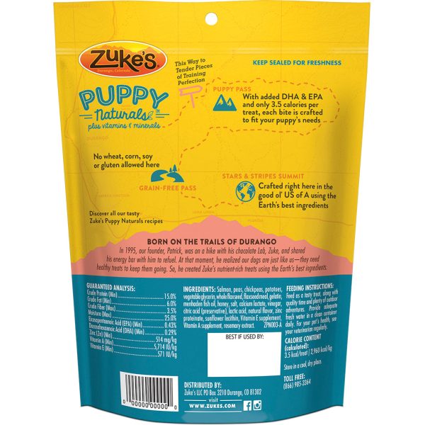 Zukes Puppy Natural Training Treats - Salmon & Chickpea Online