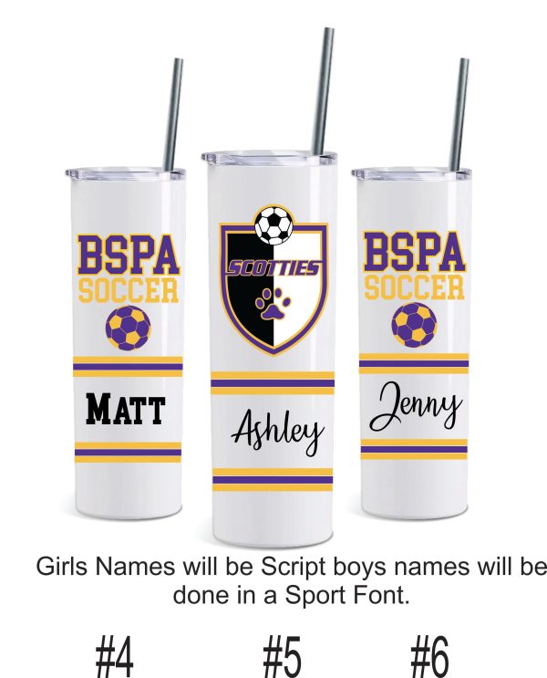 Ballston Spa Soccer - 20oz Stainless Steel Tumbler on Sale