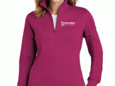 Perlmutter Eye Center Ladies 1 4 ZIp LST253 Hot on Sale