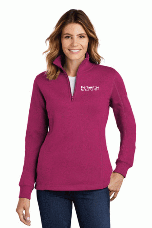 Perlmutter Eye Center Ladies 1 4 ZIp LST253 Hot on Sale