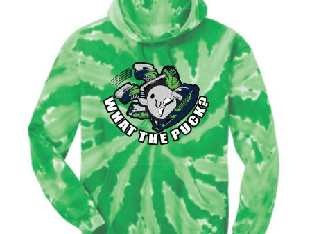 What the Puck - Green Tie Dye Unisex Hoodie Online