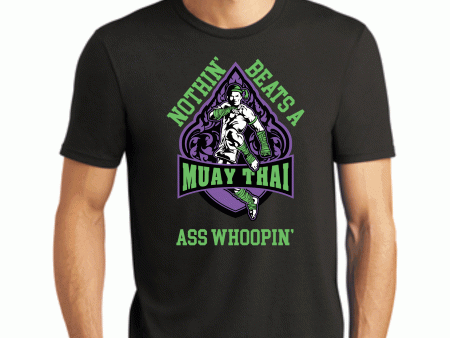 Muay Thai - Adult Black Tri Blend Tshirt - DM130 Discount