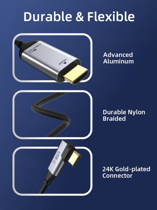 USB-C to HDMI Cable 4K 60hz Right Angle for MacBook Pro Supply