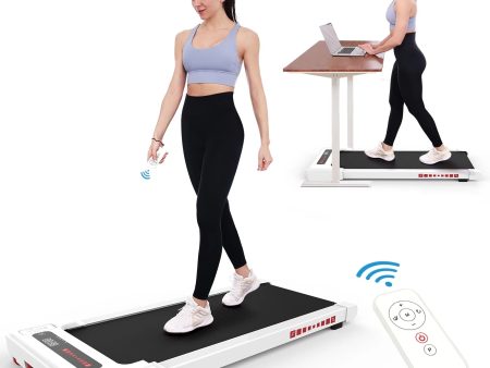 Walking Pad Treadmill under Desk, White 2.25HP Portable Mini Treadmill W  Remote Control Online