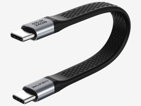 Short Flat USB 4 Type C Cable 40Gbps 240W 8K@60Hz For Discount