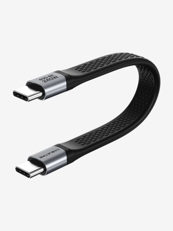 Short Flat USB 4 Type C Cable 40Gbps 240W 8K@60Hz For Discount