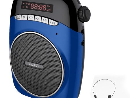 Supersonic Portable PA System with USB and Micro SD Card Slot-Blue Online now