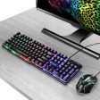 USB Wired Gaming Keyboard Mouse Combos PC Rainbow Colorful LED Backlit Gaming Mouse and Keyboard Set Kit for Home Office Gamer Online now