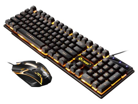 USB Wired Gaming Keyboard Mouse Combos PC Rainbow Colorful LED Backlit Gaming Mouse and Keyboard Set Kit for Home Office Gamer Online now