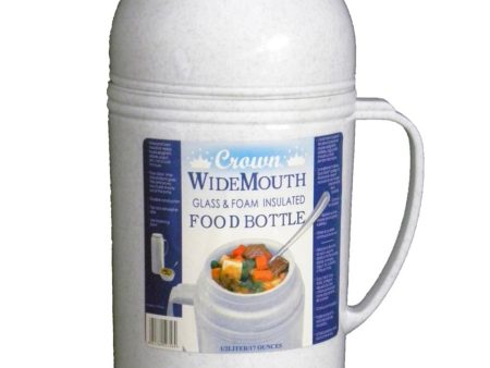 Brentwood 0.5L Wide Mouth Glass Vacuum Foam Insulated Food Thermos Discount