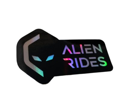 Alien Rides Reflective Stickers on Sale