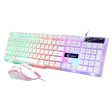 USB Wired Gaming Keyboard Mouse Combos PC Rainbow Colorful LED Backlit Gaming Mouse and Keyboard Set Kit for Home Office Gamer Online now