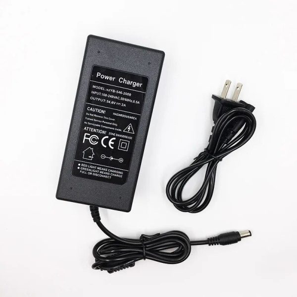 48V (54.6V max) 2A E-bike Charger 5.5x2.5 Barrel Hot on Sale