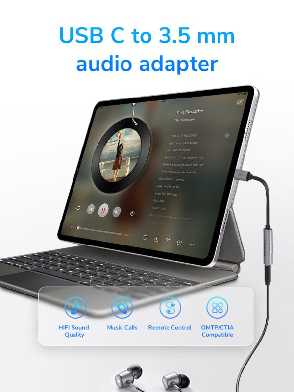 USB Type C To 3.5 MM Audio Aux Jack Adapter Online Sale