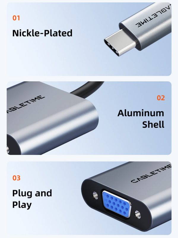 USB Type C to VGA Adapter for MacBook Pro Online Sale