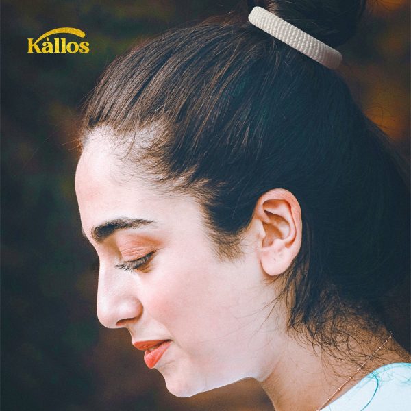 Kàllos Large Black and White Hair Ties for Girls and Women (12 pack) Fashion