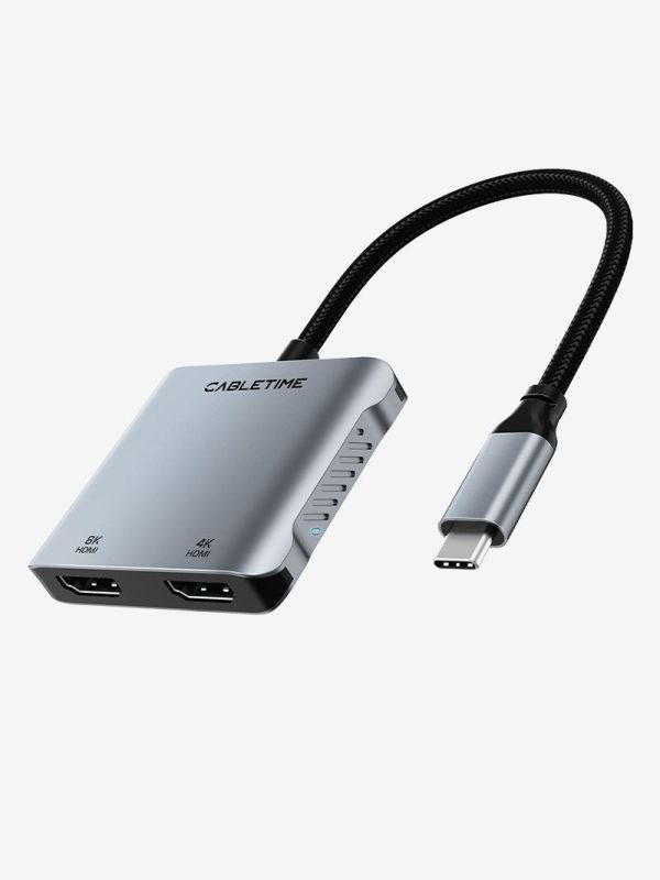 4 IN 1 8K USB C to Dual HDMI Adapter Dual 4K Sale