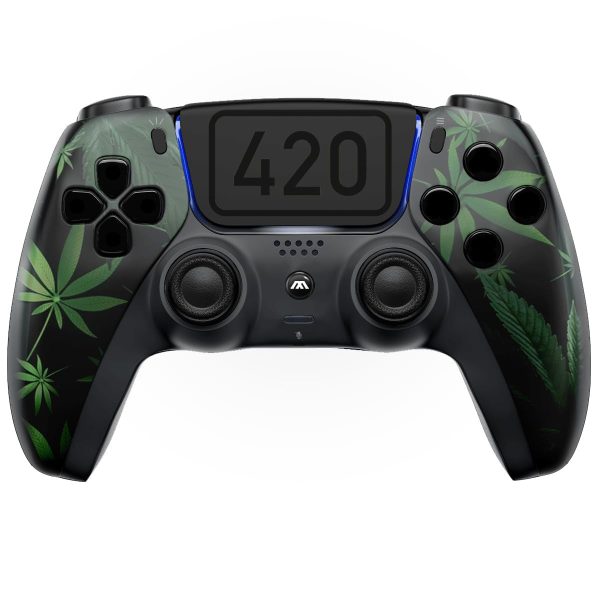 Custom Wireless UN-MODDED PRO Controller Compatible with PS5 Exclusive Unique Design (420 Black) Sale