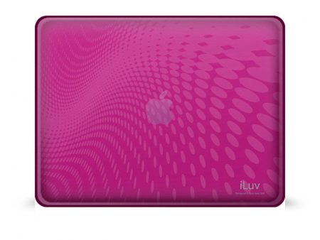 Pink Flexi-Clear Case With Dot Wave Pattern For iPad 1G Online Sale