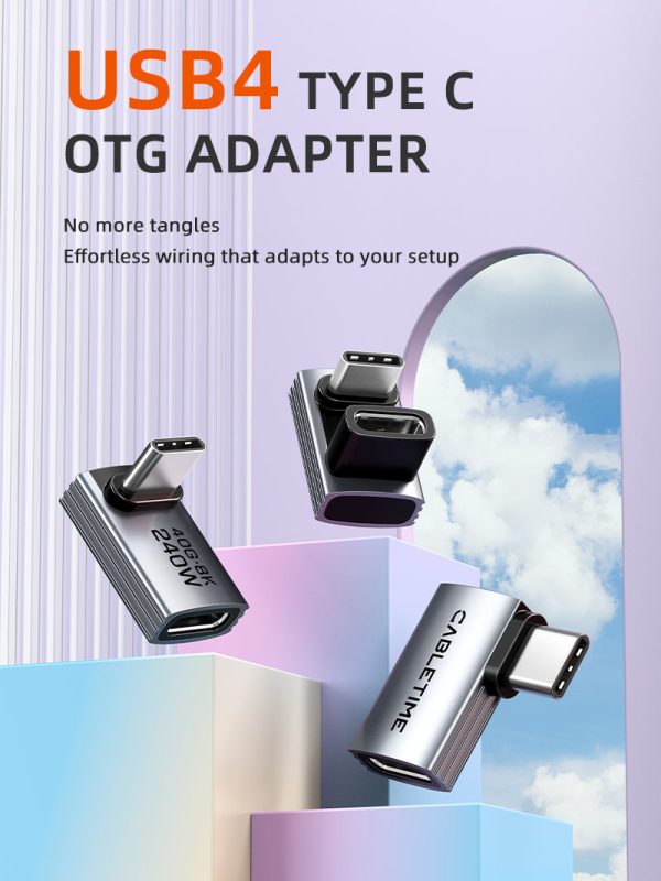 USB4 USB C OTG Adapter 240W 40Gbp 8K Fashion