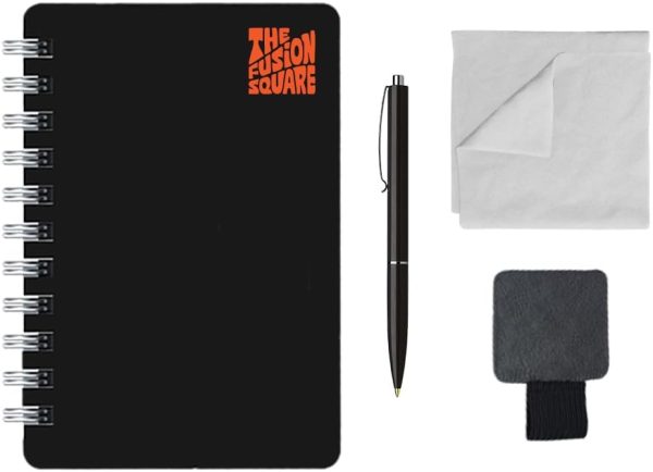 The Fusion Square Scannable Reusable A5 Notebooks with Erasable Pen, Micro Fiber Wipe and Case Fashion