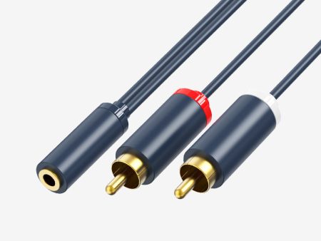 3.5mm Female to 2 RCA Male Cable Audio Y Adapter For Cheap