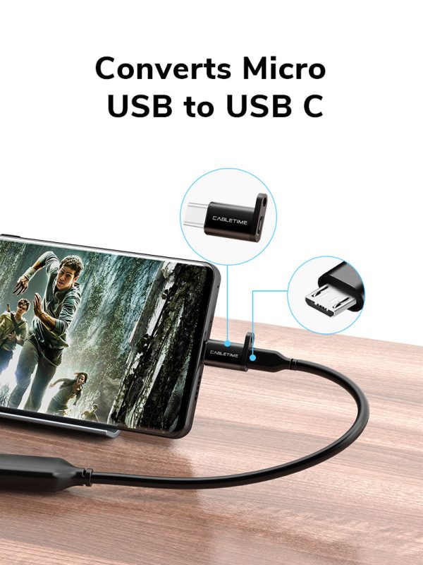 USB-C to Micro USB 2.0 Adapter OTG 480Mbps Fast Charge Discount