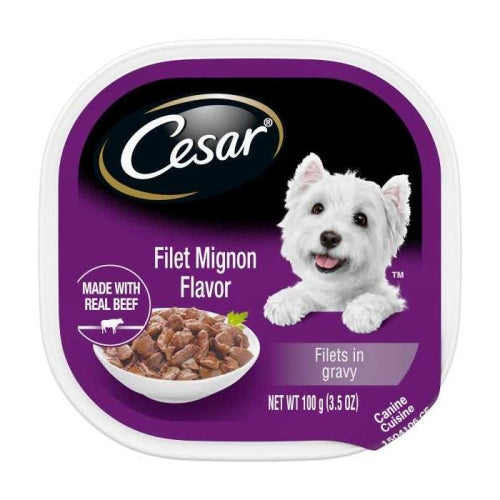 Cesar Gourmet Filets Filet Mignon Flavor 3.5 Oz (Case of 24) by Pedigree For Discount