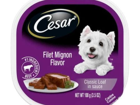 Cesar Filet Mignon Flavor In Sauce 3.5 Oz (Case of 24) by Pedigree Supply