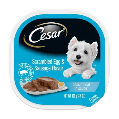 Cesar Sunrise Breakfast Scrambled Egg & Sausage 3.5 Oz (Case of 24) by Pedigree Supply