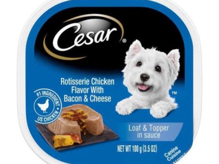 Cesar Savory Rotisserie Chicken Flavor With Bacon And Cheese 3.5 Oz (Case of 24) by Pedigree Supply