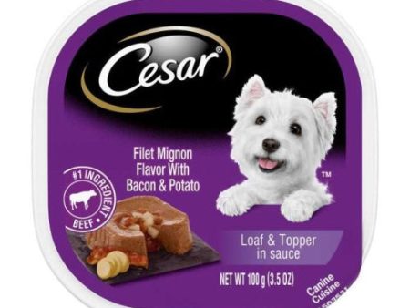 Cesar Savory Filet Mignon With Bacon And Potato 3.5 Oz (Case of 24) by Pedigree For Cheap