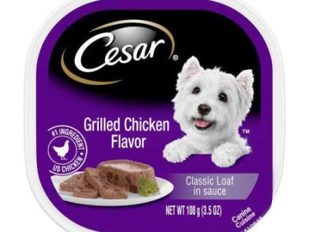 Cesar Grilled Chicken Flavor In Sauce 3.5 Oz (Case of 24) by Pedigree For Sale