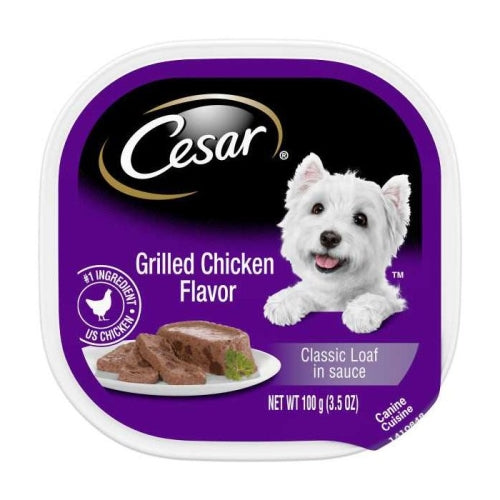 Cesar Grilled Chicken Flavor In Sauce 3.5 Oz (Case of 24) by Pedigree For Sale